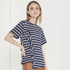 Shilla Empire Stripe Jersey Top  Navy/White Stripe